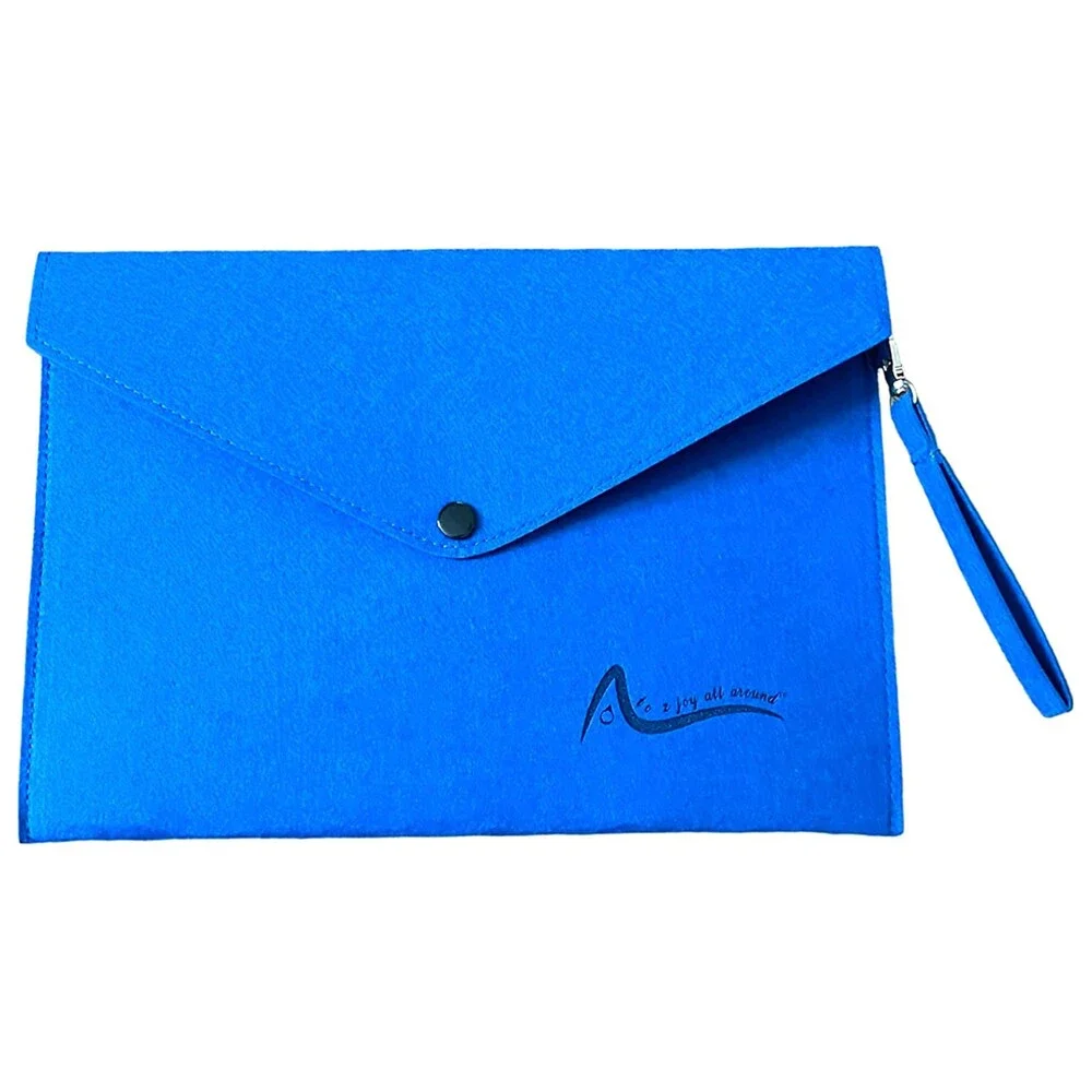 Felt File Folder, A4 Document Organizer with Button Closure